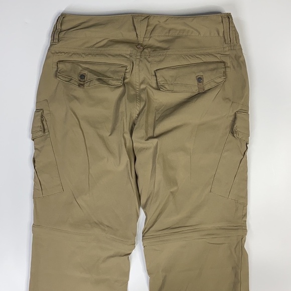 Prana Sage Convertible Hiking Pants Tan Relaxed Fit Straight Leg Size 0 - Picture 5 of 11